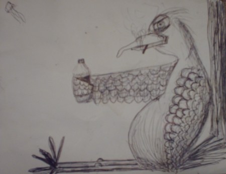 bird has knees
