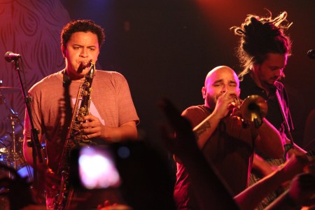 Hellman Escorcia on Sax, Rafael and Jacob of SOJA